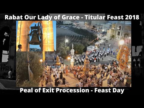 Ħruġ il-Purċissjoni - Rabat (G) Madonna tal-Grazzja - Festa Titulari 2018 - Qanpiena Waħda / 6
