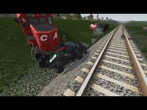 Trains Vs Weird Overlapping Rail Tracks - Expensive Cars Destruction - BeamNG Drive