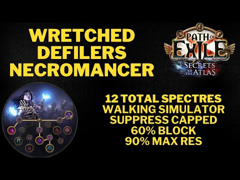 POE 3.26 Raise Spectre - Wretched Defilers Necromancer VS all Ubers and Risk Abyss Farming Made Easy