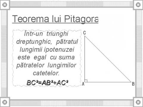 Teorema lui pitagora