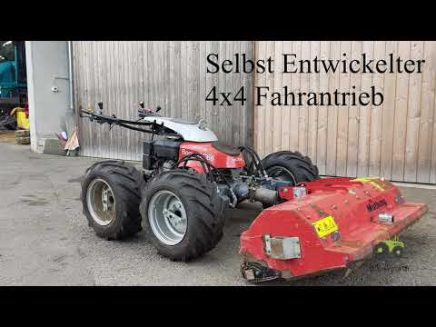 Der erste Motormäher mit 4x4 Antrieb - Mäsä`s Bogie CC66 // WS_Agrarvideos