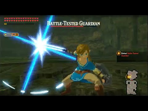 Link is already OP against The Battle-Tested Guardian. (Hyrule Warriors) (No damage taken)