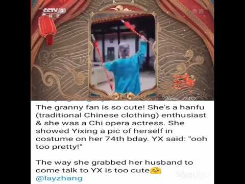 210214 Yixing talks to a granny fan   👵: granny knows u have it hard, v tired. #Exo #Lay #weareone