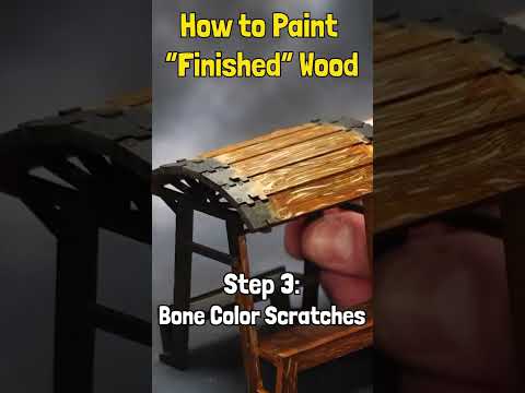 How to Paint Wood #hobby #painting #paintingtechniques #paintingtutorial #warhammer #shorts
