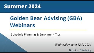 L&S Schedule Planning and Enrollment Tips - GBA 2024