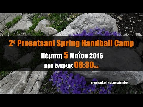 2o Prosotsani Spring handball camp 2016