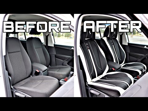 Install $1000 Ferrari Luxury Leather Seat Cover In A Volkswagen！Best Interior Upgrade | Fits Any Car