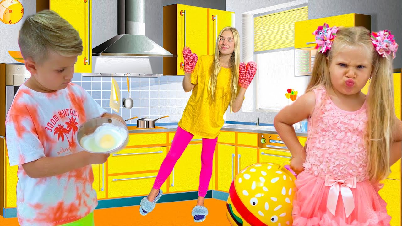 Maggie is a good Big Sister for Diana and Roma