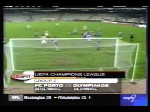 1999 November 3 Olympiakos Greece 1 Porto Portugal 0 Champions League