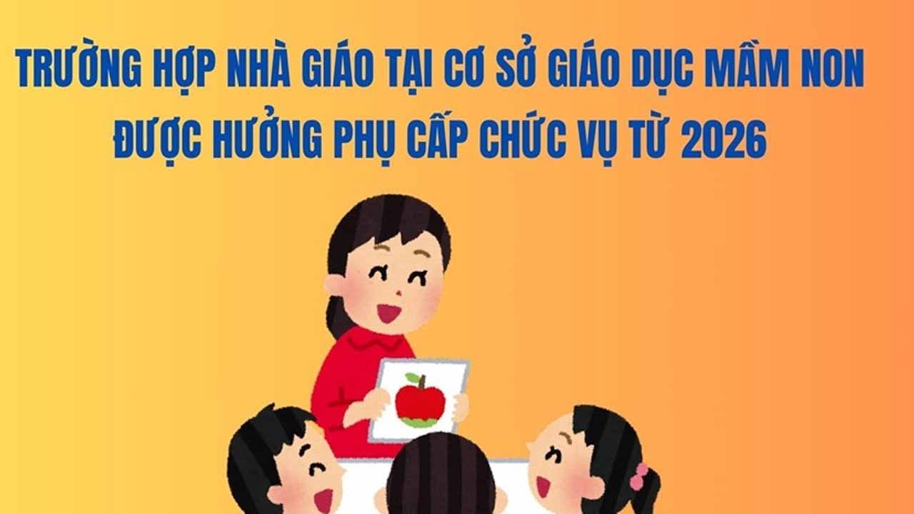 Trường hợp nhà giáo tại cơ sở giáo dục mầm non được hưởng phụ cấp chức vụ từ 202