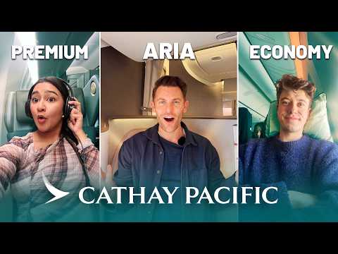 Cathay Pacific NEW ARIA SUITE Business Class vs Premium vs Economy