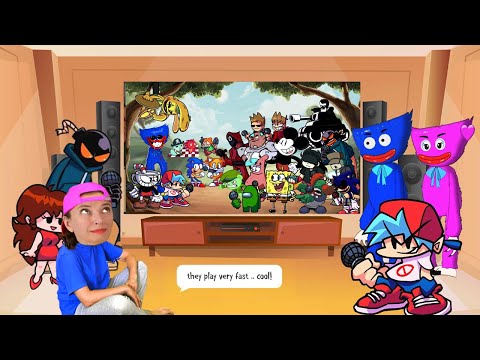 [Reacts To] FNF Snake Eyes-But Everyone Sings It (Diferent Characters Sing It)VS Cuphead Indie Cross