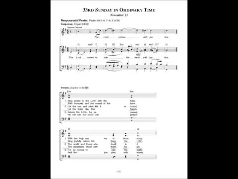 RESPONSORIAL PSALM: 33rd Sunday in Ordinary Time (11.13.16)