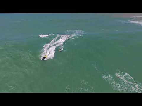 Big wave surfing by Drone
