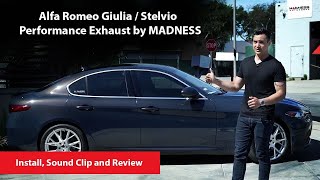 Install, Sound Clip + Review: Alfa Romeo Giulia / Stelvio Performance Exhaust by MADNESS
