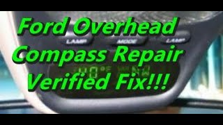 Ford F150 250 350 1998-2008 Overhead Console Temperature Compass Fuel Display Repair! Verified Fix!!