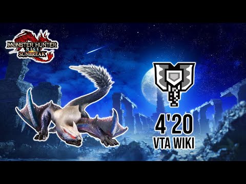 MHRise Sunbreak Lucent Nargacuga vs Charge Blade Solo VTA Wiki Rules 4'20''32