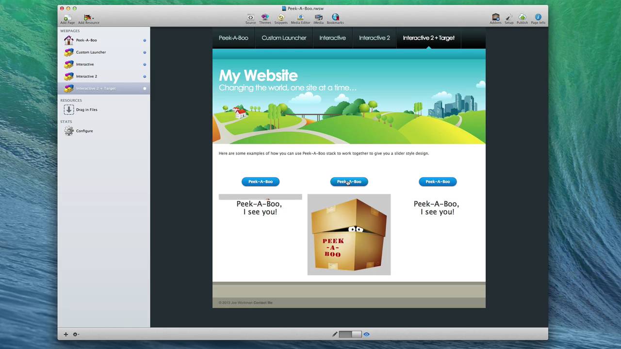 Peek-A-Boo for Stacks Website Builder