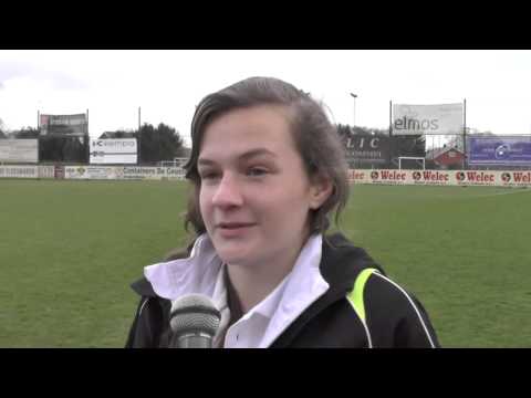 Elke Van Gorp na de wedstrijd Lierse-Heerenveen op 15 03 2014
