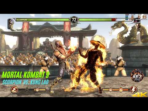 Scorpion (Shirai Ryu) vs. Kung Lao (Shaolin) | MK9 Grudge Match (4K 60fps)
