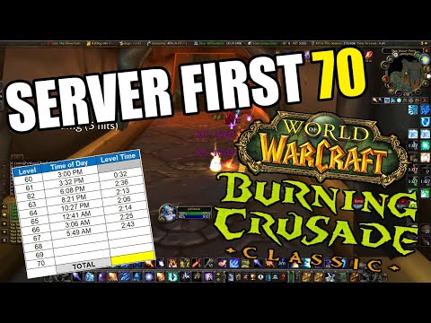Classic Wow TBC - Server First Level 70