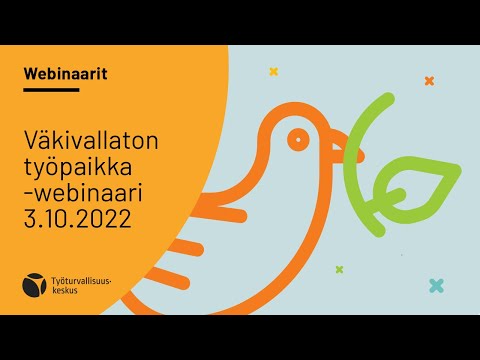 Väkivallaton työpaikka  -webinaari