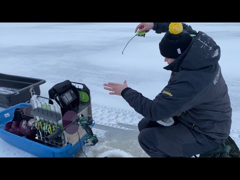 Kuhan pilkkimistekniikka kaikuluotaimen ja Jasu ALU pystypilkin kanssa.