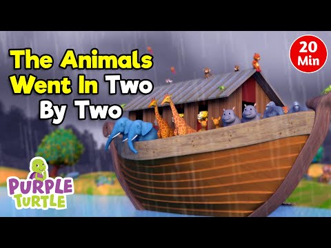 Nursery Rhymes + more | The Animals Went In Two By Two | Purple Turtle Kids Songs