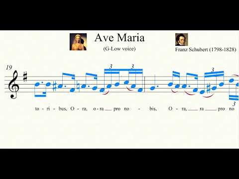 Karaoke Ave Maria - Schubert - (Key of G - Low Voice)