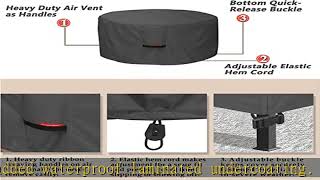 Porch Shield Fire Pit Cover - Waterproof 600D Heavy Duty Round Patio Fire Bowl Cover Black - 32 inch