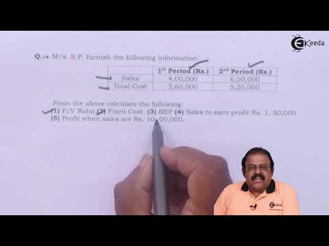 Problem 07 Based on Sales & Total Cost - Marginal Costing