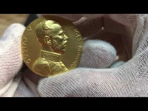 Göteborgsutställningen 1923 - guldmedalj - UNIK I PRIVAT ÄGO från Roberto Delzanno Mynthandel