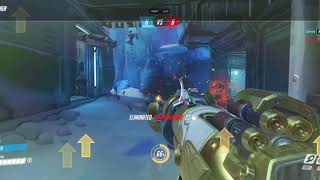 Pharah double tap grappling Widow