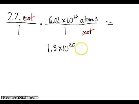 Conversion of Moles to Atoms