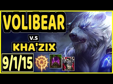 VOLIBEAR vs KHA'ZIX - 9/1/15 KDA JUNGLE CHALLENGER GAMEPLAY - EUW