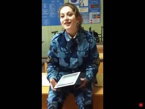 Cute Russian Army Girl Sings Russian folk song 'When we were at war' [ENG SUB]