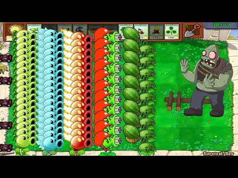 Plants vs Zombies Minigames Zombotany 2 - All Pea PvZ vs  Zombies