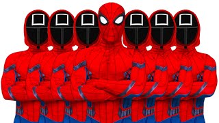 SPIDER-MAN SQUID GAME Dancing | Superheros 60-Minute compilation
