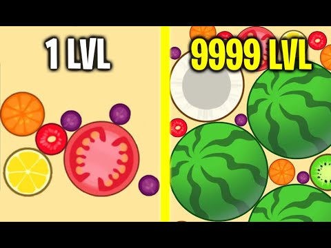 Watermelon Merge! - MAX LEVEL FRUIT EVOLUTION! (9999+ Level!) - YouTube