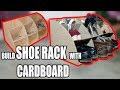 How To Make A SHOE RACK With CARDBOARD
