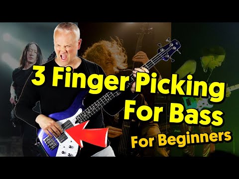 Beginner 3 Finger Picking For Bass (Billy Sheehan and Alex Webster)