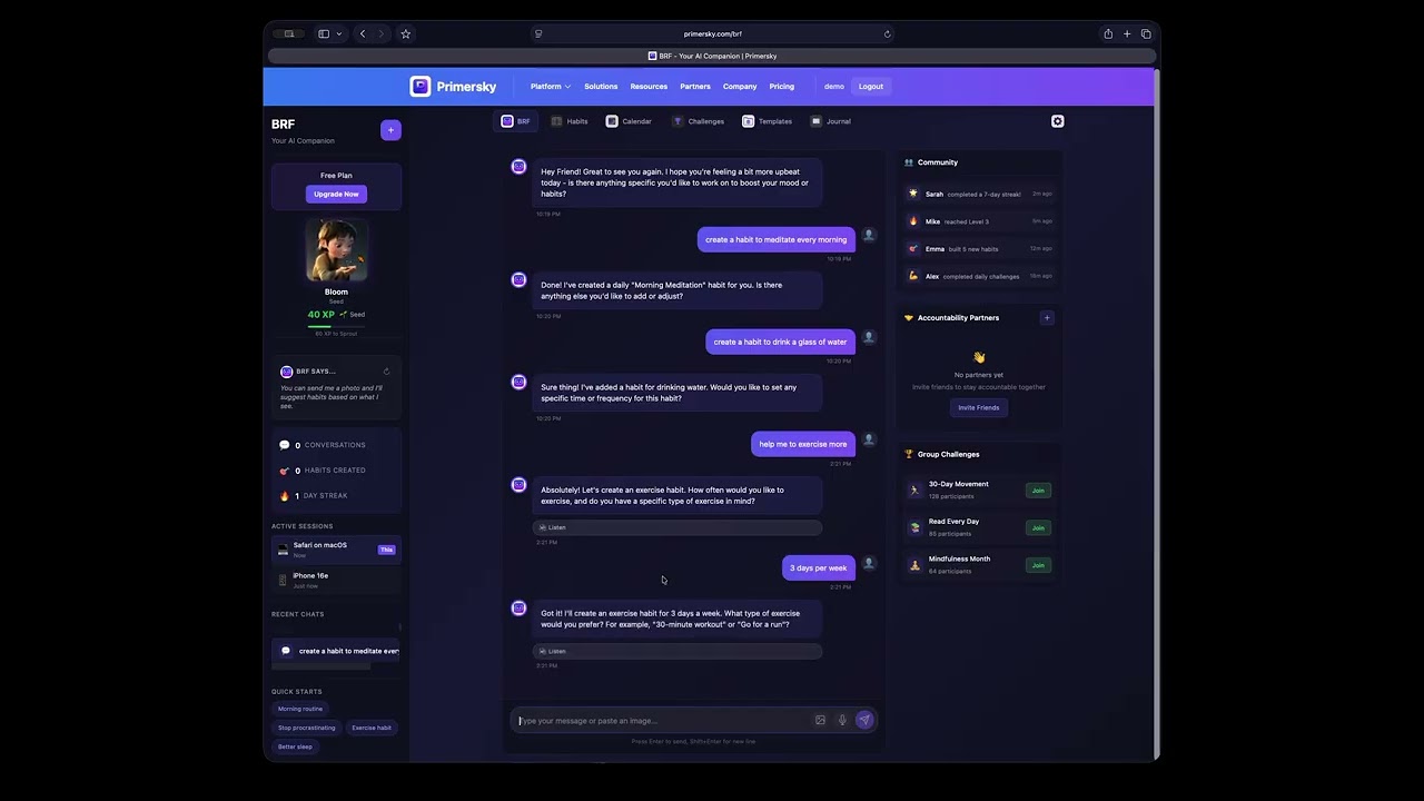 Primersky Product Demo