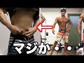 コンテスト後1週間で見るも無残な腹筋になりました・・
