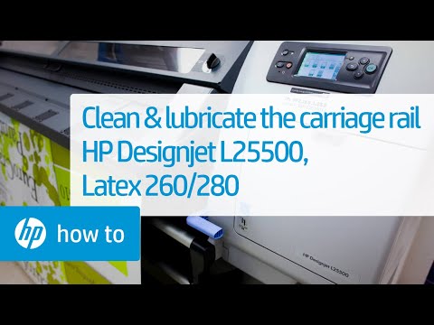 Cleaning and lubricating the carriage rail - hp designjet l2...