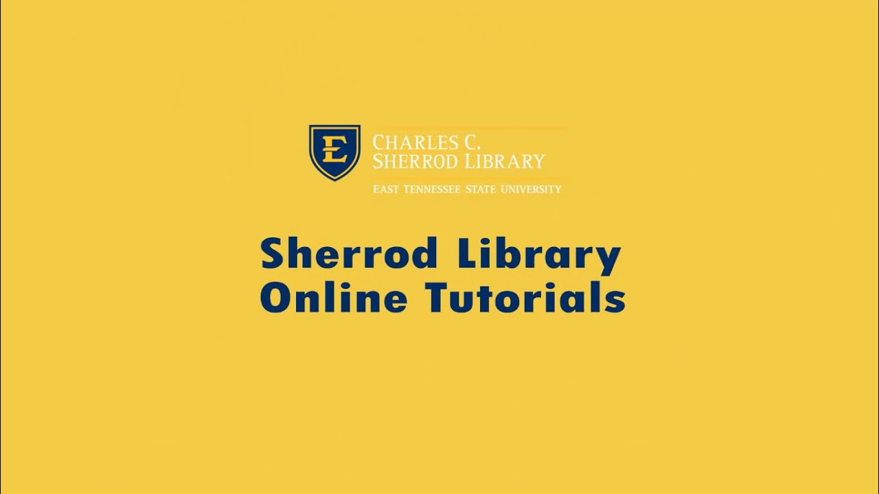 Sherrod Library Online Tutorials: Evaluating Sources