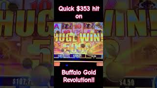 HUGE WIN! $353 hit on Buffalo Gold Revolution #casino #slot #jackpot #buffalo #gold #revolution