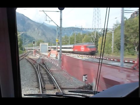 Glacier Express Route - Brig to Visp, Driver's cab-view