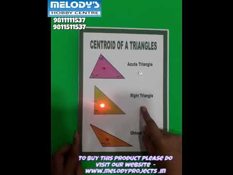 Centroid of a triangle model, wood