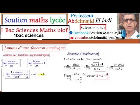 Limites des fonctions trigonométriques/Limites trigonométriques remarquables/Exercices corrigés/1SMF