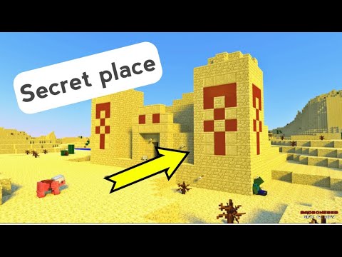 Secret place at Desert Temple || Minecraft